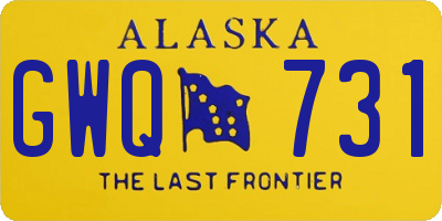 AK license plate GWQ731