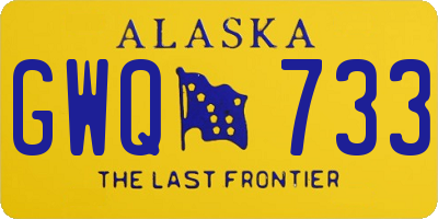 AK license plate GWQ733