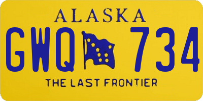 AK license plate GWQ734