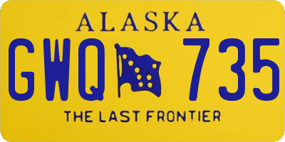 AK license plate GWQ735