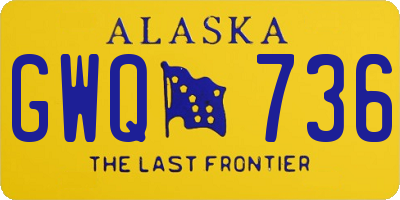 AK license plate GWQ736