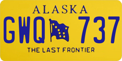 AK license plate GWQ737