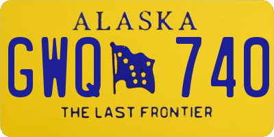 AK license plate GWQ740