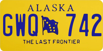 AK license plate GWQ742