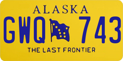 AK license plate GWQ743