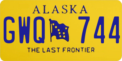 AK license plate GWQ744