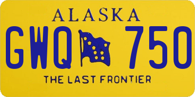 AK license plate GWQ750