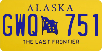 AK license plate GWQ751