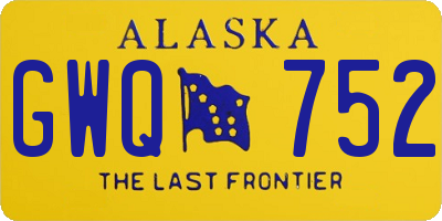 AK license plate GWQ752