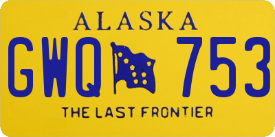 AK license plate GWQ753