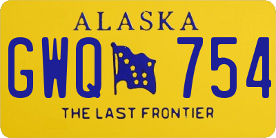 AK license plate GWQ754