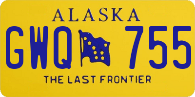 AK license plate GWQ755