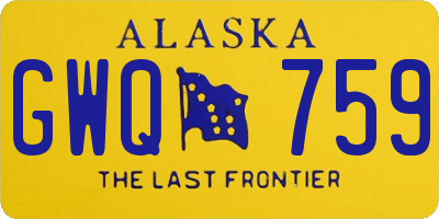 AK license plate GWQ759