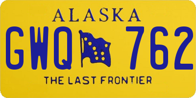 AK license plate GWQ762