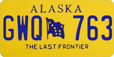 AK license plate GWQ763