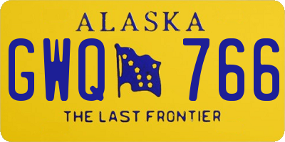 AK license plate GWQ766