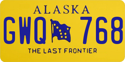 AK license plate GWQ768