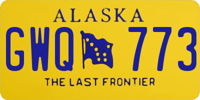 AK license plate GWQ773