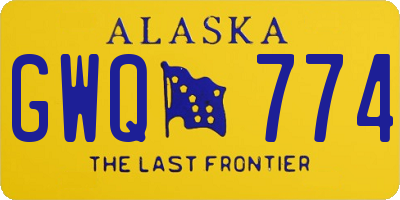 AK license plate GWQ774