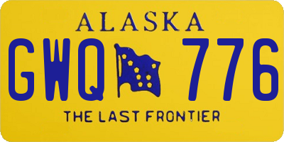 AK license plate GWQ776