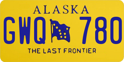 AK license plate GWQ780