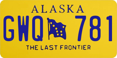 AK license plate GWQ781