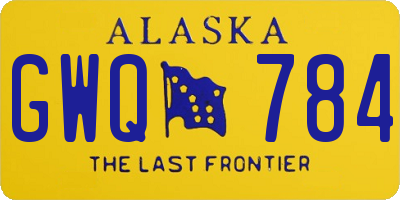 AK license plate GWQ784