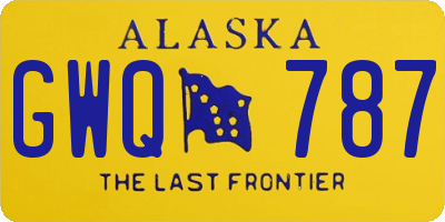 AK license plate GWQ787