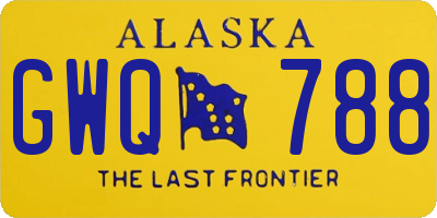 AK license plate GWQ788