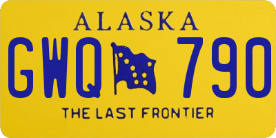 AK license plate GWQ790