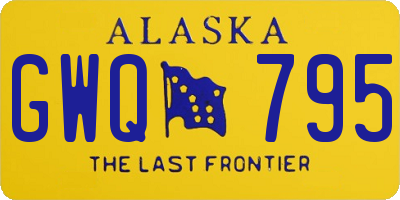 AK license plate GWQ795