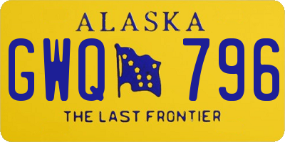 AK license plate GWQ796