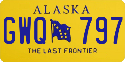 AK license plate GWQ797