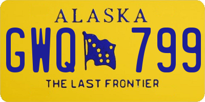 AK license plate GWQ799