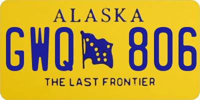 AK license plate GWQ806