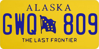 AK license plate GWQ809