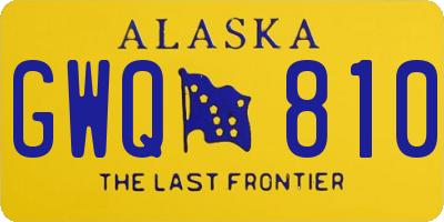 AK license plate GWQ810