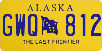 AK license plate GWQ812