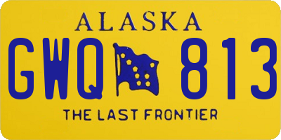 AK license plate GWQ813