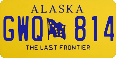 AK license plate GWQ814