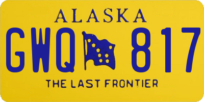 AK license plate GWQ817