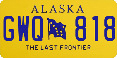 AK license plate GWQ818