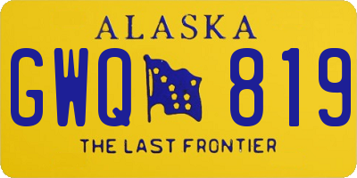 AK license plate GWQ819