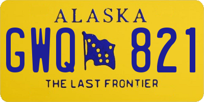 AK license plate GWQ821