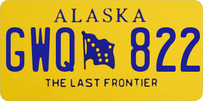 AK license plate GWQ822