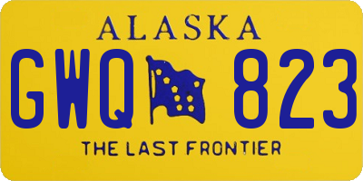 AK license plate GWQ823