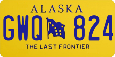 AK license plate GWQ824