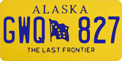 AK license plate GWQ827