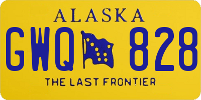 AK license plate GWQ828