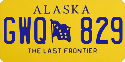 AK license plate GWQ829